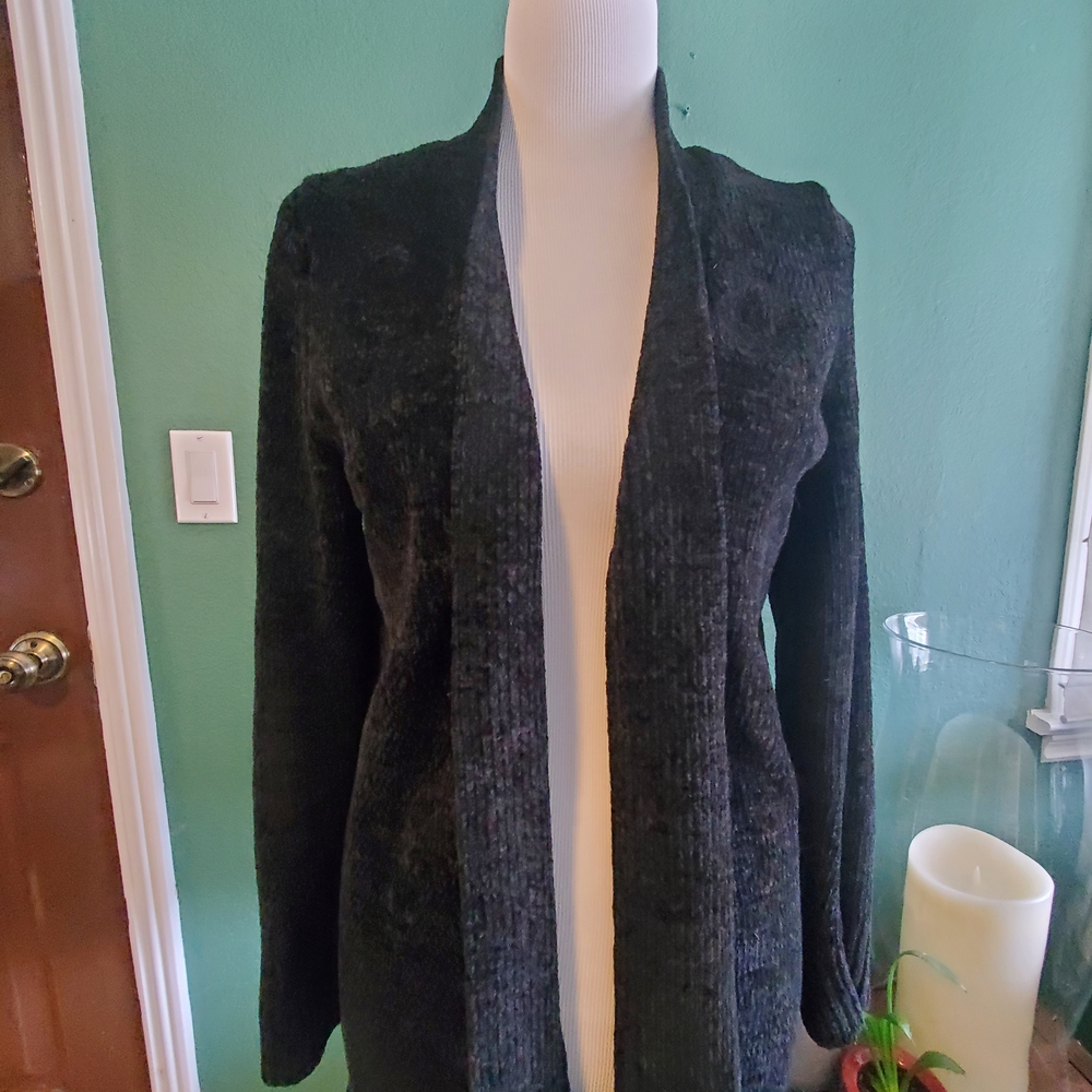 LOFT Black Chenille Sweater